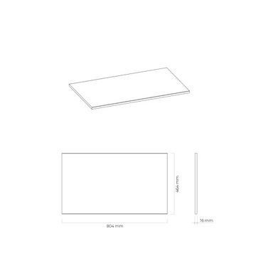 BLAT NASZAFKOWY 80 CM SLIM DĄB OLTENS VERNAL
