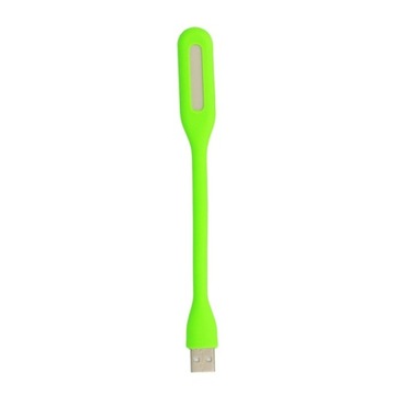 ТОНКАЯ РЕЗИНОВАЯ ЛАМПА ДЛЯ НОУТБУКА ДЛЯ USB, ЗЕЛЕНЫЙ СВЕТ