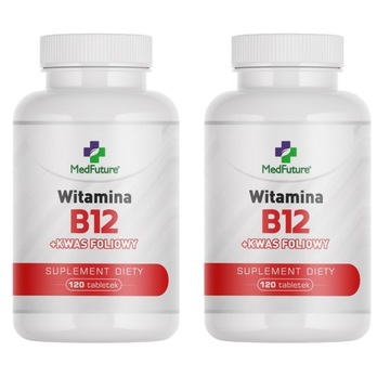 Witamina B12 ( METYLOKOBALAMINA) 1000 mcg + kwas foliowy - ZESTAW
