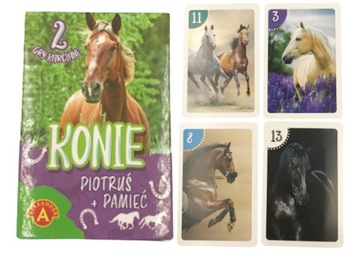 Gra karciana Piotruś plus Pamięć karty Konie