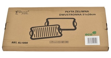 Решетка чугунная, двусторонняя 51x27см KL1000, рифленая, с ручками