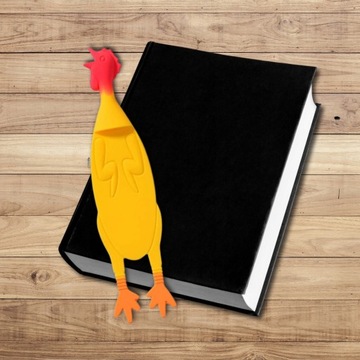 Красочная закладка, уникальная курочка, забавная, силикон.