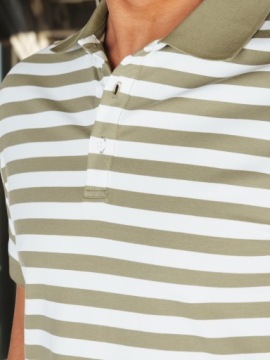 МУЖСКАЯ ФУТБОЛКА ПОЛО В ПОЛОСКУ ХАКИ PX0640 - L