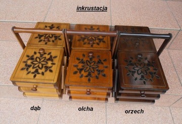 РЕЗЬБОВАЯ МАШИНА XL, деревянная, инкрустация резьбой - коробка