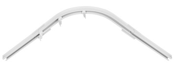 Aluminiowy ŁUK PRZELOTOWY narożny do łączenia szyn karnisz ks sufit biały