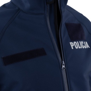 Водонепроницаемая защитная куртка Softshell Police с липучками и молниями L