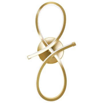 LAMPA ŚCIENNA KINKIET DESIGNERSKI GOLD LED ZŁOTY