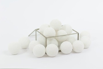 Zestaw lampek Cotton Balls All White 35 kul