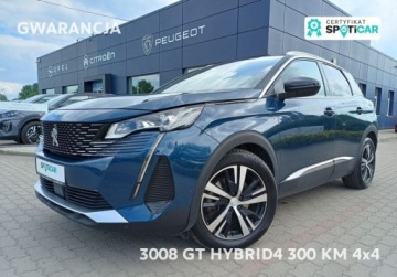 Peugeot 3008 II Plug-In Hybrid Facelifting 1.6 HYBRID4 300KM 2021 Peugeot 3008 146 3008 HYbrid4 GT 1.6 300 KM 4x4 I wl. GWARANCJA 1.6