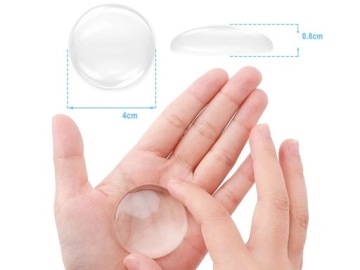 ДВЕРНАЯ РУЧКА-БАМПЕР, САМОКЛЕЯЩАЯСЯ ДЛЯ СТЕН, ПРОЗРАЧНЫЙ СТОП-СТОП 40мм x1