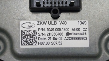 MĚNIČ SVĚTLA A2C99886903 VOLVO V40 FACELIFT W-WA