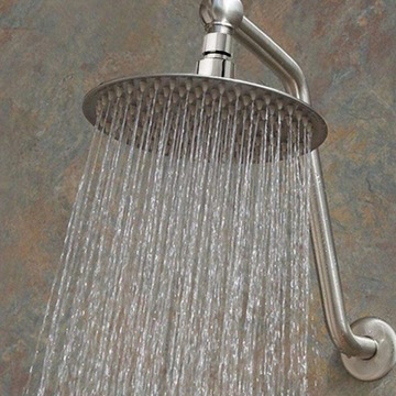 ХРОМИРОВАННЫЙ ДОЖДЕВОЙ ДУШ 25 СМ, КРУГЛЫЙ МЕТАЛЛИЧЕСКИЙ ДУШ, НЕРЖАВЕЮЩАЯ, ТОНКИЙ