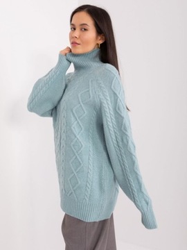 WOOL FASHION ITALIA SWETER (UNI) MIĘTOWY Damskie