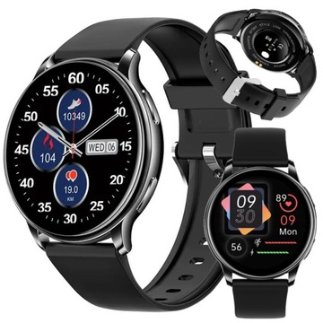 SMARTWATCH ZEGAREK WODOODPORNY SPORT POWIADOMIENIA MENU PL ACTIVE CZARNY