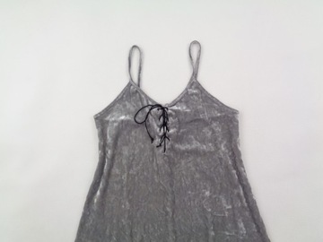 34-36 FOREVER 21 WELUROWA TUNIKA GREY W72