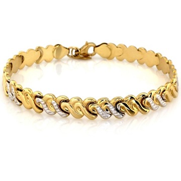 БРАСЛЕТ ИЗ БЕЛОГО ЖЕЛТОГО ЗОЛОТА С БРИЛЛИАНТАМИ