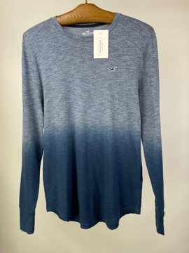 Bluzka męska long sleeve niebieski ombre HOLLISTER r. S