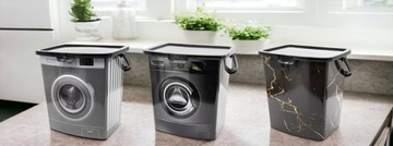 КОНТЕЙНЕР ДЛЯ МОЮЩИХ СРЕДСТВ МОЮЩИЕ ПОРОШКИ КАПСУЛЫ 5Л ЗАКРЫТЫЙ С РУЧКОЙ