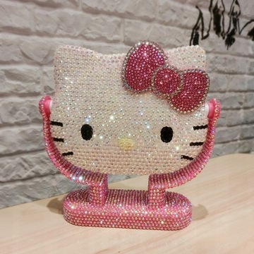 Cartoon Cat Water Diamond Beauty Mirror