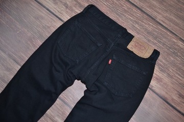 LEVIS 501 LEGENDARY STRAIGHT BLACK SPODNIE JEANS MEN 30/30