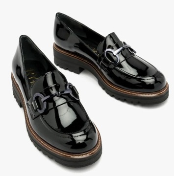 Ryłko E2R17_BM _4NP мокасины черные с декором сверху, размер 35