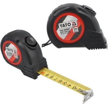 ИЗМЕРИТЕЛЬНЫЕ МЕРЫ YATO 5мx25мм НАПРАВЛЯЮЩИЕ ДЛЯ ИЗМЕРЕНИЙ ЗАМОК МАГНИТНЫЙ КРЮК YT-7111