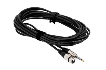 Przewód mikrofonowy XLR damski Jack 6,3mm mono 5m