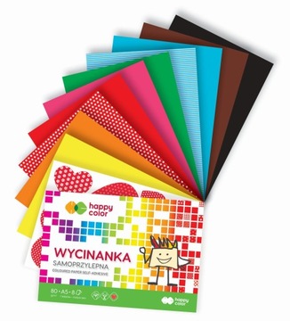 Happy Color papier kolorowy samoprzylepny A5 8k
