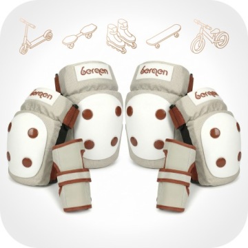Комплект защиты для детских роликовых коньков BERGEN XS бежевый
