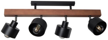 ŻYRANDOL LAMPA PLAFON SUFITOWY LED E27 DREWNO NOWOCZESNY SALON SYPIALNIA