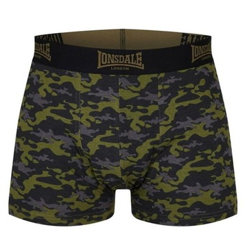 2x Bokserki TRUNKS Lonsdale Khaki w pudełku, Rozmiar L