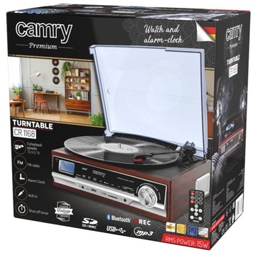 ВИНИЛОВЫЕ ПЛАСТИНКИ ПРОИГРЫВАТЕЛЬ РАДИО BLUETOOTH MP3 USB SD ПУЛЬТ ПУЛЬТА CR1168