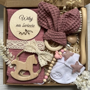 Gift Box powitalny dla dziewczynki prezent dla niemowlaka baby shower