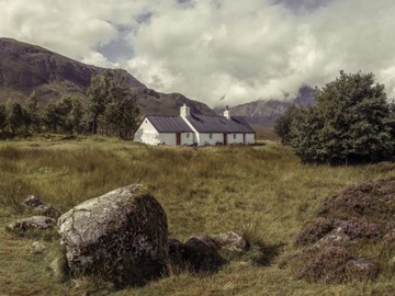 Plakat 80x60cm Chata w Glen Coe, Assaf Frank