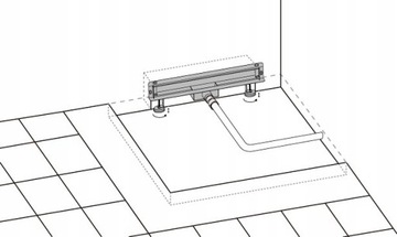 Настенный линейный трап 80 см, матовая сталь