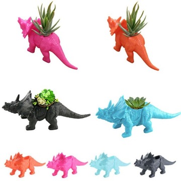 Styl triceratopsa Szary 1Pc śliczny wazon dinozaur