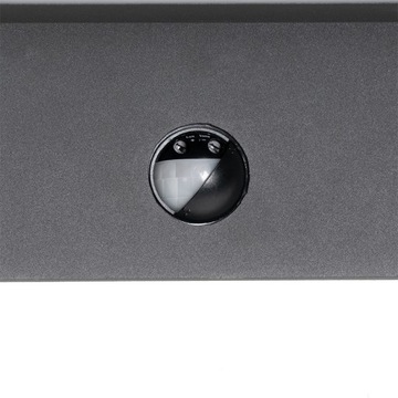 Серый уличный настенный светильник со светодиодным датчиком движения