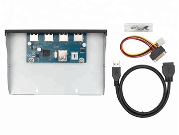 Передняя часть Внутренняя передняя панель 4x USB3.0 5.25