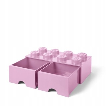 LEGO КОНТЕЙНЕР С ЯЩИКАМИ КИРПИЧ 8 СВЕТЛО-РОЗОВЫЙ