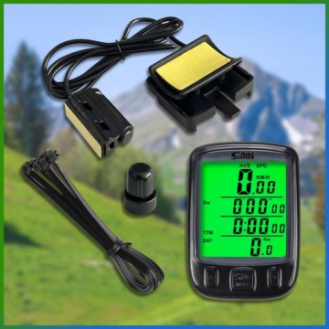 Водонепроницаемый ЖК-СЧЕТЧИК ВЕЛОСИПЕДА, СПИДОМЕТР С ПОДСВЕТКОЙ, 27 ФУНКЦИЙ