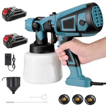 Elektrická Malířská Pistole Nástroj Na Malování Diy 0.9L 650W 3 Trysky