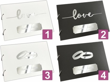 3D LOVE SILVER свадебная гостевая книга на свадьбу + свадебная анкета