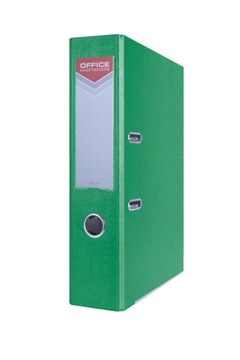 Segregator z szyną PP A4/75mm zielony dźwigniowy