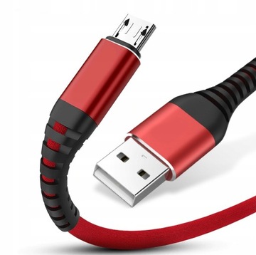 WZMACNIANY KABEL MICRO USB QC 3.0 QUICK CHARGE 1M NYLON
