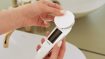 Массажер для лица 4в1, электромассажер, 4 режима работы, круглый, Huslog