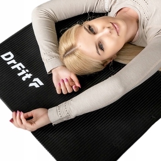 Mata do Ćwiczeń Joga Fitness Gruba 1cm Antypoślizgowa Duża 180x60 DrFit