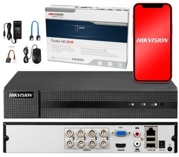 Rejestrator analogowy XVR Hikvision do 4Mp 8 kamer