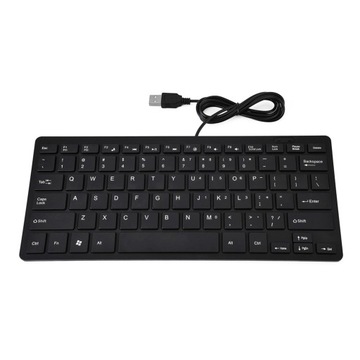 ПЛОСКАЯ МАЛЕНЬКАЯ МИНИ-КЛАВИАТУРА ТОНКАЯ ДОМАШНЯЯ ПРОВОДНАЯ USB-КЛАВИАТУРА, 78 КНОПОК