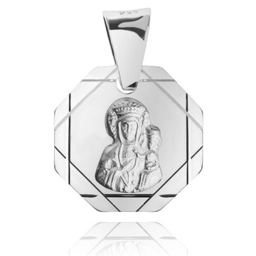 SREBRNY MEDALIK MATKA BOSKA CZĘSTOCHOWSKA MADONNA