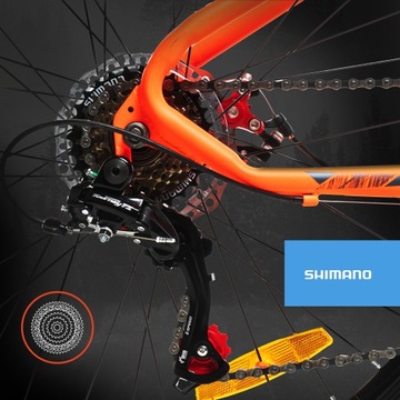 ГОРНЫЙ ВЕЛОСИПЕД SHIMANO 26 MTB, 2x ДИСКОВЫЕ ТОРМОЗА, РАМА 18 ДЮЙМОВ, ШИНЫ 26 ДЮЙМОВ, 15 КГ